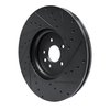 633-20032L Drilled/Slotted Brake Rotor [Black], Fits Select Jaguar, Position: Front Left - image 4