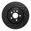 633-20038L Drilled/Slotted Brake Rotor [Black], 2017-2019 Multiple Makes/Models, Position: Front Left - image 1