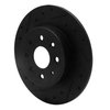 633-21003L Drilled/Slotted Brake Rotor [Black], 1998-2003 Kia/Hyundai/Genesis, Position: Rear Left - image 2