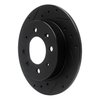 633-21008L Drilled/Slotted Brake Rotor [Black], 2004-2009 Kia/Hyundai/Genesis, Position: Rear Left - image 2