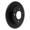 633-21008R Drilled/Slotted Brake Rotor [Black], 2004-2009 Kia/Hyundai/Genesis, Position: Rear Right - image 2