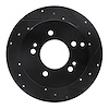 633-21010R Drilled/Slotted Brake Rotor [Black], 2007-2012 Kia/Hyundai/Genesis, Position: Rear Right - image 1