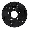 633-21012R Drilled/Slotted Brake Rotor [Black], 2010-2011 Kia/Hyundai/Genesis, Position: Front Right - image 1