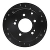 633-21013R Drilled/Slotted Brake Rotor [Black], 2010-2013 Kia/Hyundai/Genesis, Position: Rear Right - image 1