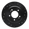 633-21014R Drilled/Slotted Brake Rotor [Black], Fits Select Kia/Hyundai/Genesis, Position: Rear Right