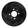 633-21015L Drilled/Slotted Brake Rotor [Black], Fits Select Kia/Hyundai/Genesis, Position: Front Left - image 1