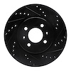 633-21015R Drilled/Slotted Brake Rotor [Black], Fits Select Kia/Hyundai/Genesis, Position: Front Right - image 1