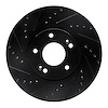 633-21016L Drilled/Slotted Brake Rotor [Black], 2015-2019 Kia/Hyundai/Genesis, Position: Front Left - image 1