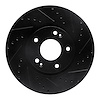 633-21016R Drilled/Slotted Brake Rotor [Black], 2015-2019 Kia/Hyundai/Genesis, Position: Front Right - image 1