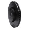 633-21016R Drilled/Slotted Brake Rotor [Black], 2015-2019 Kia/Hyundai/Genesis, Position: Front Right - image 2