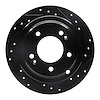 633-21017R Drilled/Slotted Brake Rotor [Black], 2004-2006 Kia/Hyundai/Genesis, Position: Rear Right - image 1
