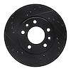 633-21019L Drilled/Slotted Brake Rotor [Black], 2002-2002 Kia/Hyundai/Genesis, Position: Front Left - image 1