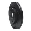 633-21019L Drilled/Slotted Brake Rotor [Black], 2002-2002 Kia/Hyundai/Genesis, Position: Front Left - image 2