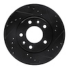 633-21019R Drilled/Slotted Brake Rotor [Black], 2002-2002 Kia/Hyundai/Genesis, Position: Front Right - image 1