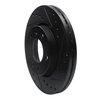 633-21019R Drilled/Slotted Brake Rotor [Black], 2002-2002 Kia/Hyundai/Genesis, Position: Front Right - image 2