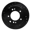 633-21021L Drilled/Slotted Brake Rotor [Black], 2003-2006 Kia/Hyundai/Genesis, Position: Rear Left - image 1
