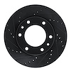 633-21023L Drilled/Slotted Brake Rotor [Black], 2006-2014 Kia/Hyundai/Genesis, Position: Front Left - image 1