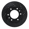 633-21023R Drilled/Slotted Brake Rotor [Black], 2006-2014 Kia/Hyundai/Genesis, Position: Front Right - image 1