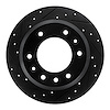 633-21024L Drilled/Slotted Brake Rotor [Black], 2006-2014 Kia/Hyundai/Genesis, Position: Rear Left - image 1