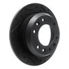 633-21024R Drilled/Slotted Brake Rotor [Black], 2006-2014 Kia/Hyundai/Genesis, Position: Rear Right - image 2