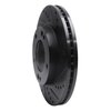 633-21025R Drilled/Slotted Brake Rotor [Black], 2007-2009 Kia/Hyundai/Genesis, Position: Front Right - image 2