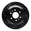 633-21027L Drilled/Slotted Brake Rotor [Black], 2009-2010 Kia/Hyundai/Genesis, Position: Rear Left - image 1