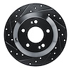 633-21029L Drilled/Slotted Brake Rotor [Black], 2015-2020 Kia/Hyundai/Genesis, Position: Rear Left - image 1