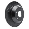 633-21029R Drilled/Slotted Brake Rotor [Black], 2015-2020 Kia/Hyundai/Genesis, Position: Rear Right - image 2