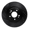 633-21030L Drilled/Slotted Brake Rotor [Black], 2015-2020 Kia/Hyundai/Genesis, Position: Front Left - image 1