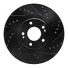 633-21030R Drilled/Slotted Brake Rotor [Black], 2015-2020 Kia/Hyundai/Genesis, Position: Front Right - image 1