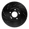 633-21031L Drilled/Slotted Brake Rotor [Black], 2015-2021 Kia/Hyundai/Genesis, Position: Front Left - image 1