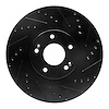 633-21031R Drilled/Slotted Brake Rotor [Black], 2015-2021 Kia/Hyundai/Genesis, Position: Front Right - image 1