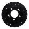 633-21034L Drilled/Slotted Brake Rotor [Black], Fits Select Kia/Hyundai/Genesis, Position: Rear Left - image 1
