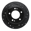 633-21034R Drilled/Slotted Brake Rotor [Black], Fits Select Kia/Hyundai/Genesis, Position: Rear Right - image 1