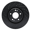 633-21035L Drilled/Slotted Brake Rotor [Black], 2017-2020 Kia/Hyundai/Genesis, Position: Front Left - image 1