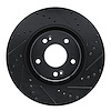 633-21035R Drilled/Slotted Brake Rotor [Black], 2017-2020 Kia/Hyundai/Genesis, Position: Front Right - image 1