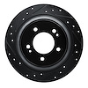 633-21036L Drilled/Slotted Brake Rotor [Black], Fits Select Kia/Hyundai/Genesis, Position: Rear Left - image 1