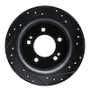 633-21036R Drilled/Slotted Brake Rotor [Black], Fits Select Kia/Hyundai/Genesis, Position: Rear Right - image 1