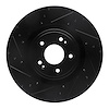 633-21038L Drilled/Slotted Brake Rotor [Black], Fits Select Kia/Hyundai/Genesis, Position: Front Left - image 1