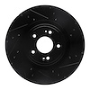 633-21038R Drilled/Slotted Brake Rotor [Black], Fits Select Kia/Hyundai/Genesis, Position: Front Right - image 1