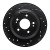 633-21041L Drilled/Slotted Brake Rotor [Black], Fits Select Kia/Hyundai/Genesis, Position: Rear Left - image 1