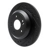 633-21041L Drilled/Slotted Brake Rotor [Black], Fits Select Kia/Hyundai/Genesis, Position: Rear Left - image 2