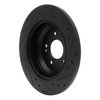 633-21041L Drilled/Slotted Brake Rotor [Black], Fits Select Kia/Hyundai/Genesis, Position: Rear Left - image 4