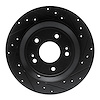 633-21041R Drilled/Slotted Brake Rotor [Black], Fits Select Kia/Hyundai/Genesis, Position: Rear Right - image 1
