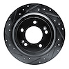 633-21042L Drilled/Slotted Brake Rotor [Black], Fits Select Kia/Hyundai/Genesis, Position: Rear Left - image 1