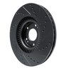 633-21044L Drilled/Slotted Brake Rotor [Black], Fits Select Kia/Hyundai/Genesis, Position: Front Left - image 4