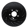 633-21044R Drilled/Slotted Brake Rotor [Black], Fits Select Kia/Hyundai/Genesis, Position: Front Right - image 1