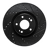 633-21046R Drilled/Slotted Brake Rotor [Black], Fits Select Kia/Hyundai/Genesis, Position: Front Right - image 1
