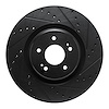 633-21048R Drilled/Slotted Brake Rotor [Black], Fits Select Kia/Hyundai/Genesis, Position: Front Right - image 1