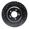 633-21049L Drilled/Slotted Brake Rotor [Black], Fits Select Kia/Hyundai/Genesis, Position: Rear Left - image 1